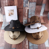 Fedora Hat Summer Outdoor Sun Hat Straw Jazz Top Hat