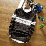 Autumn and Winter Men's round Neck Pullover Sweater Sweater Youth Fashion Trends Casual Bottoming Shirt Men Pullover Sweaters