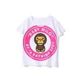 A Ape Print for Kids T Shirt Summer Children's Short-Sleeved Cotton T-shirt T-shirt