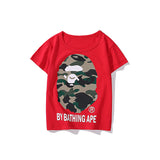 A Ape Print for Kids T Shirt Spring and Summer Cotton Short Sleeve Casual T-shirt