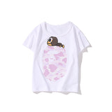 A Ape Print for Kids T Shirt Spring and Summer Monkey Cartoon Camouflage Short-Sleeved Casual T-shirt