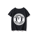 A Ape Print for Kids T Shirt Spring and Summer Pure Cotton Short Sleeve Combed Cotton Casual T-shirt