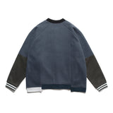 Varsity Jacket For Men Baseball Jackets Men's and Women's Coats Loose Color Matching Cotton-Padded Coat