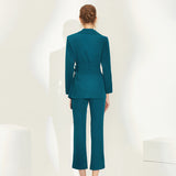 Women Pants Suit Uniform Designs Formal Style Office Lady Bussiness Attire Navy Blue Suit Corset Slimming and Fashionable
