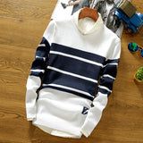 Fall Winter Men V-neck Slim Pullover Sweater Sweater Fashion Trend Casual Contrast Color Bottoming Shirt Men Pullover Sweaters