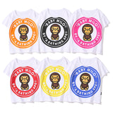 A Ape Print for Kids T Shirt Summer Children's Short-Sleeved Cotton T-shirt T-shirt