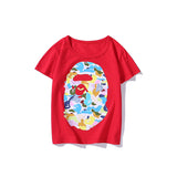 A Ape Print for Kids T Shirt Spring/Summer Camouflage Short Sleeve T-shirt Cotton Short Sleeve