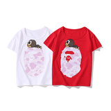 A Ape Print for Kids T Shirt Spring and Summer Monkey Cartoon Camouflage Short-Sleeved Casual T-shirt