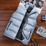 Men's Vest Casual Sleeveless Jacket Men Jacket Vest Man Autumn and Winter Solid Color plus Size