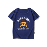 A Ape Print Baby Milo for Kids Shirt Cartoon Monkey Printing Boys and Girls Cotton Short Sleeve T-shirt