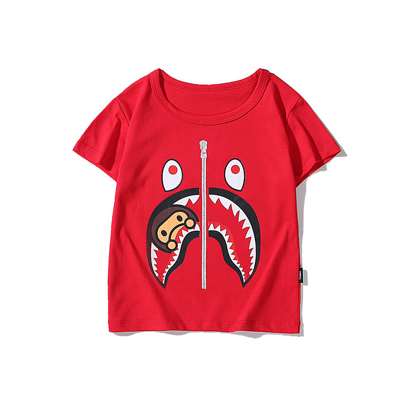 A Ape Print for Kids T Shirt Cotton Short Sleeve Men's and Women's Printed T-shirt