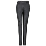 Black Leather Pants Skinny Trousers Sexy PU Leather Pants