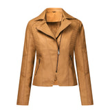 Hot Pink Motorcycle Jacket Fleece Leather Jacket Oblique Zipper Short Women's Jacket Small Coat