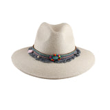 Fedora Hat Summer Women's Straw Hat Sun Protection Adjustable Top Hat Beach Travel Straw Hat