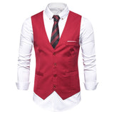 Men's Dress Vests Business Waistcoat Men's Business Suit Vest Fashion