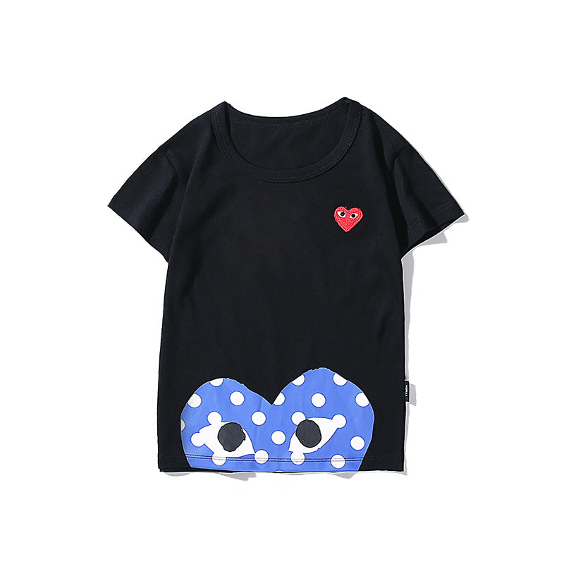 A Ape Print for Kids T Shirt Short Sleeve Boys and Girls Embroidered Short Sleeve T-shirt Elastic