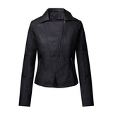 Hot Pink Motorcycle Jacket Fleece Leather Jacket Oblique Zipper Short Women's Jacket Small Coat