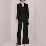 Women Pant Suit Uniform Designs Formal Style Office Lady Bussiness Attire High-End Business Suit White Waisted Small Blazer Wide Leg Trousers Two-Piece Suit
