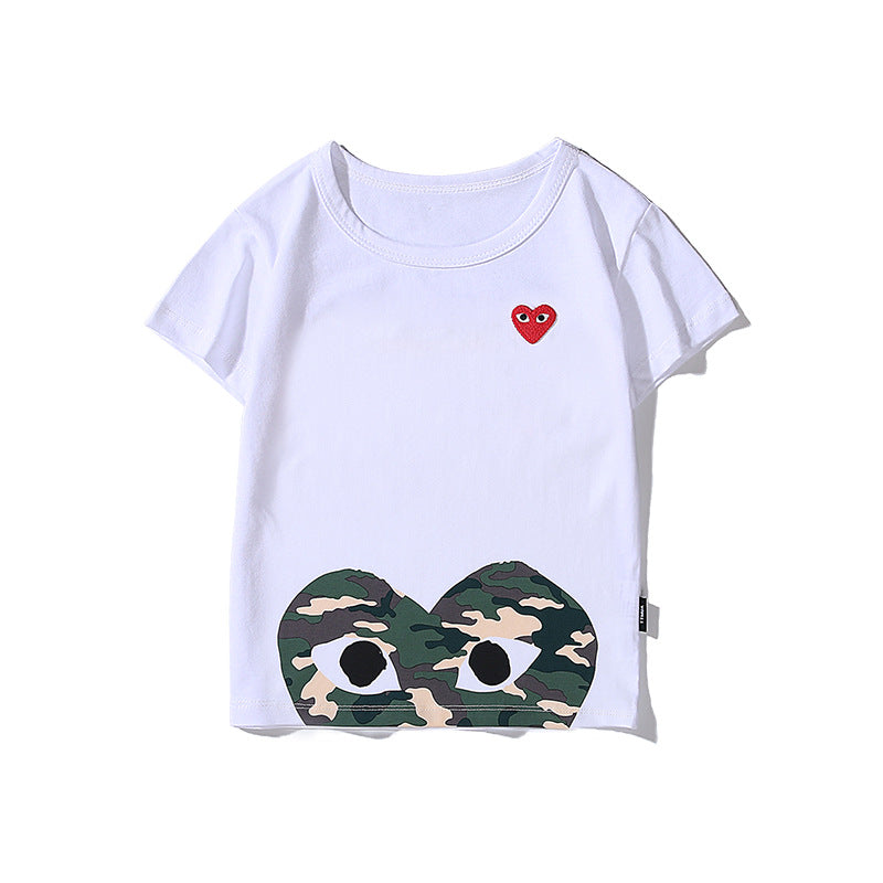 A Ape Print for Kids T Shirt Short Sleeve Boys and Girls Embroidered Short Sleeve T-shirt Elastic
