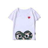 A Ape Print for Kids T Shirt Short Sleeve Boys and Girls Embroidered Short Sleeve T-shirt Elastic