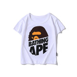 A Ape Print for Kids T Shirt Spring and Summer Boys and Girls Cotton Short Sleeve T-shirt