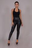Black Leather Pants Autumn and Winter High Waist Trousers Tight High Elastic Pu Sexy Leggings