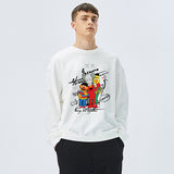 Kanye West Hoodie Men and Women Couple Sesame Street Printed Fleece Pullover Sweater Men