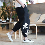 Linen Pants Straight Leg Pants Drawstring Lightweight Elastic Beach Pants Spring and Summer Leisure Harem Pants