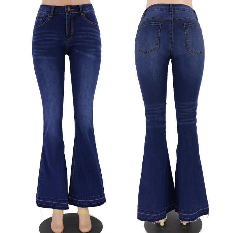 Low Rise Jeans Spring Low Waist Skinny Women's Flared Jeans