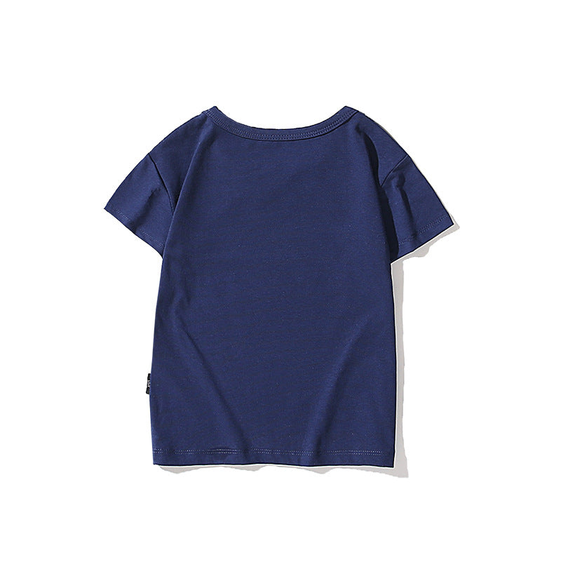 A Ape Print for Kids T Shirt Summer Print Boys and Girls Cotton round Neck Short Sleeve