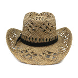 Wester Hats Spring/Summer Western Cowboy Hat Hand-Woven Straw Hat Couples' Cap Travel Sun Hat