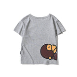 A Ape Print for Kids T Shirt Banana Stamp Boys and Girls Children's Cotton Short-Sleeved T-shirt