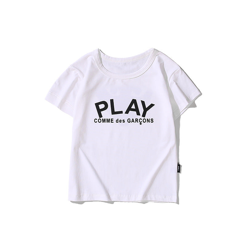 A Ape Print for Kids T Shirt Boys and Girls Children's Casual Short-Sleeved Letter Printed T-shirt