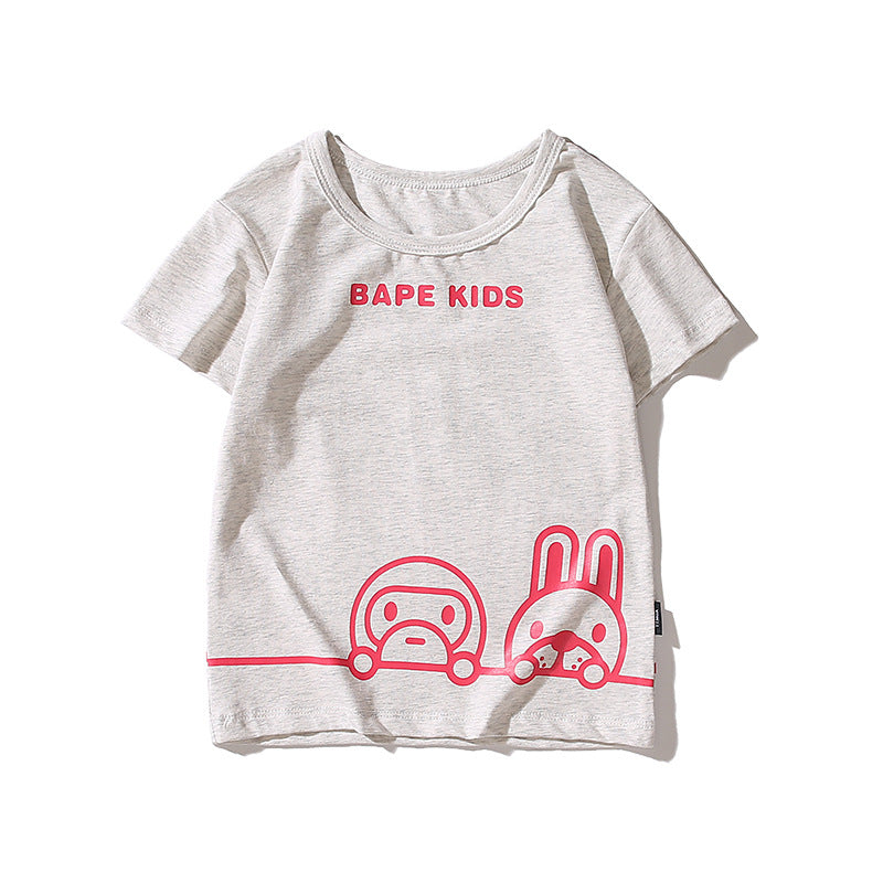 A Ape Print for Kids T Shirt Summer Men's and Women's Short-Sleeved Printed T-shirt