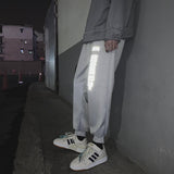 Men Pants Loose Tappered Straight Knit Sweatpants