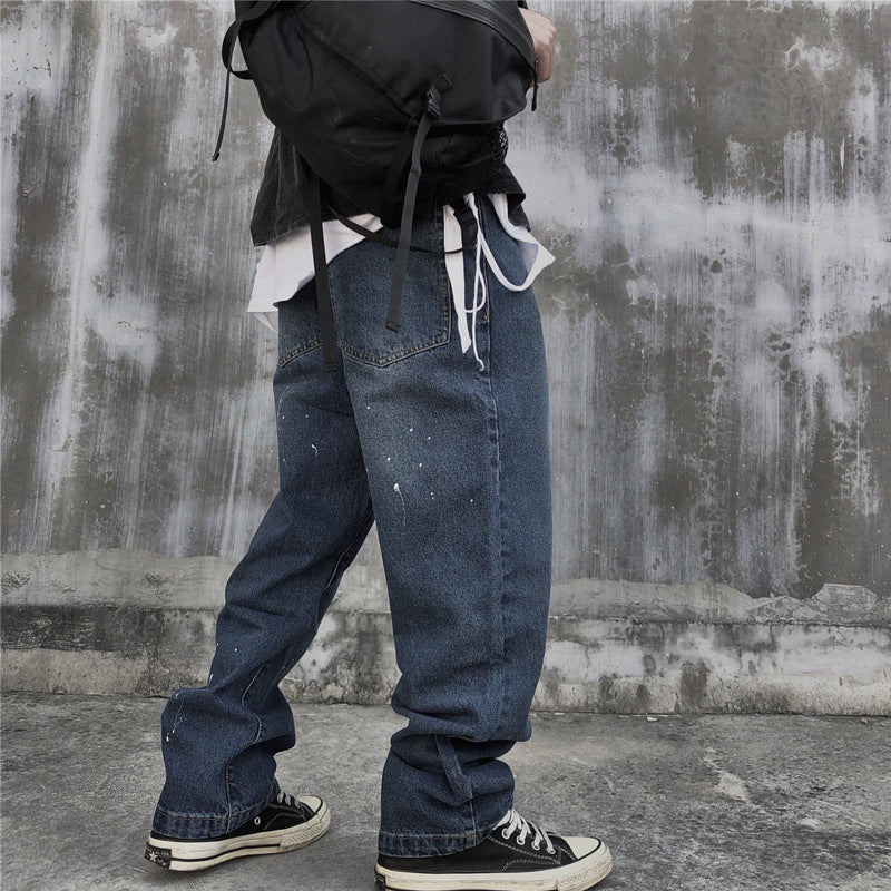Jeans Men's Trousers Large Size Retro Sports Trousers Loose Straight Men's Men's Jeans