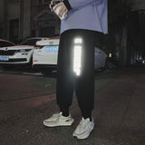 Men Pants Loose Tappered Straight Knit Sweatpants