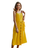 Green Fairycore Dress Solid Color Strap Dress Spring/Summer Temperament Commute Skirt
