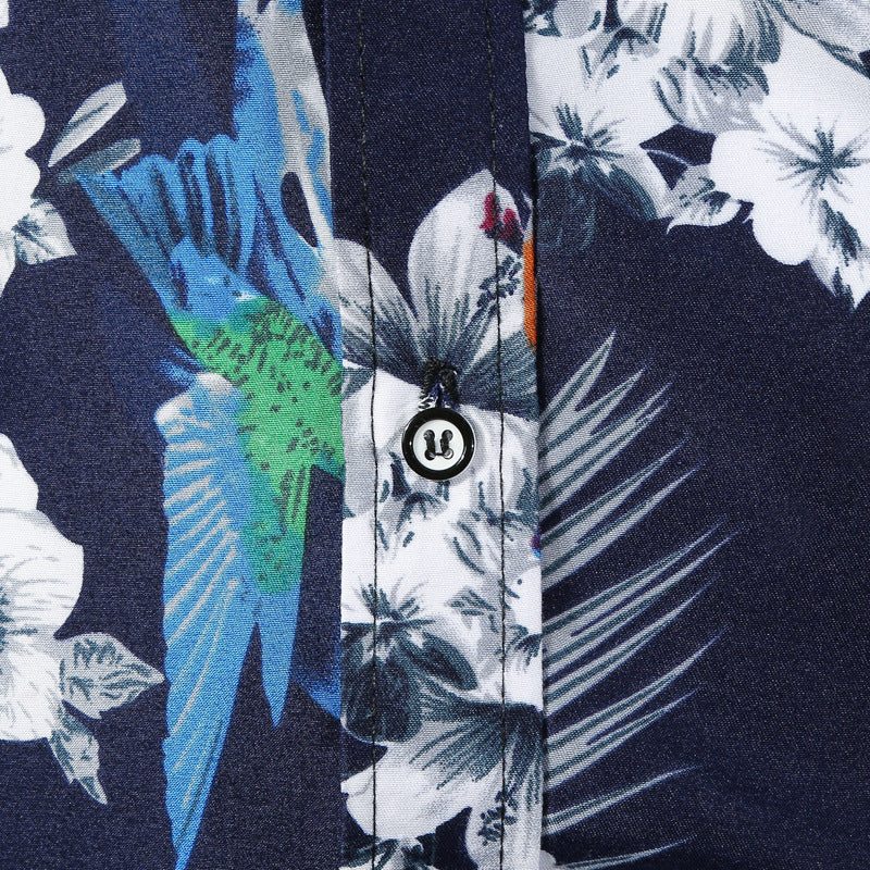 Men's Long Sleeve Large Size Shirt Fashion Trend Printed Shirt Men Shirt