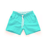 5 Inch Inseam Shorts Men's Solid Color Loose Three-Point Casual Shorts Polyester Beach Shorts Men's