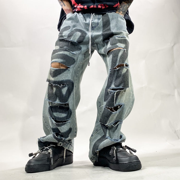 Jeans Men's plus Size Retro Sports Trousers Loose Men's Clothing Men Jeans