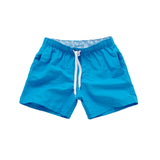 5 Inch Inseam Shorts Men's Solid Color Loose Three-Point Casual Shorts Polyester Beach Shorts Men's