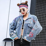Studded Denim Jacket Women's Short Jacket Su Chao