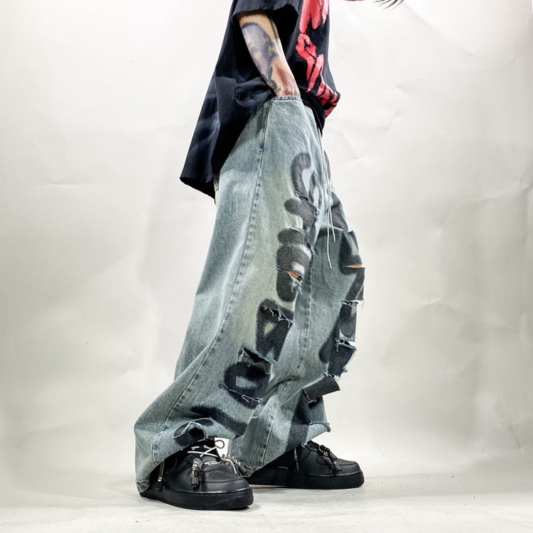 Jeans Men's plus Size Retro Sports Trousers Loose Men's Clothing Men Jeans