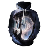 Fire and Ice Hoodie Casual Hoodie Men's Hooded Sweater