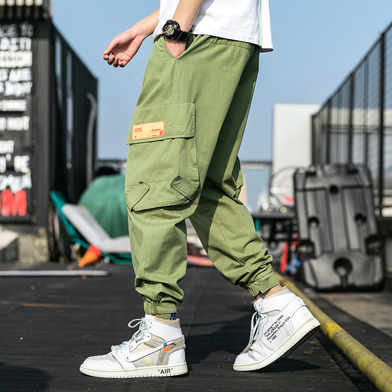 Men's Spring New Large Size Loose Retro Sports Men Casual Pants Men Cargo Pant