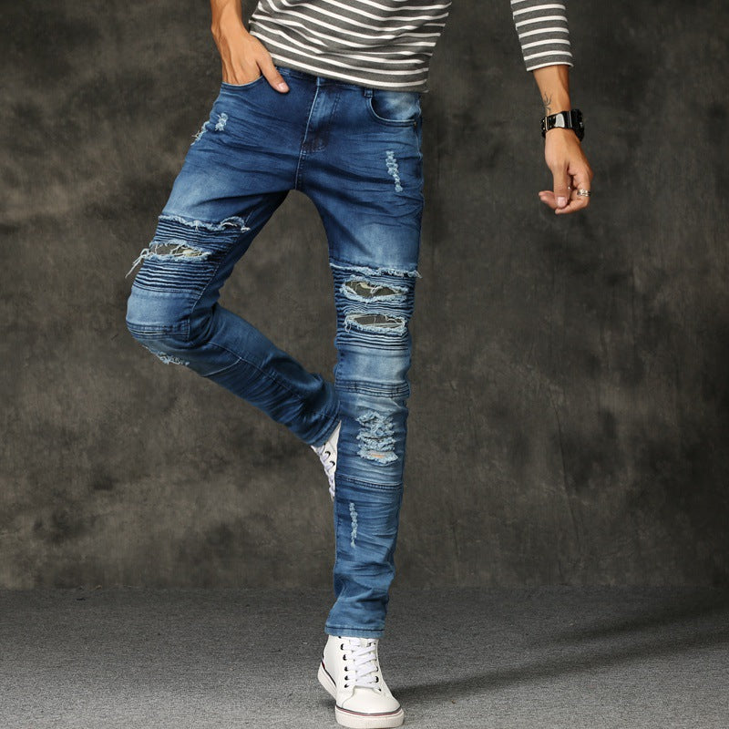Relaxed Tapered Jean Spring Slim-Fitting Stretch Skinny Jeans Men's Jeans