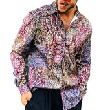 Printed Long-Sleeved Shirt Casual Travel Fashion Men's Clothing