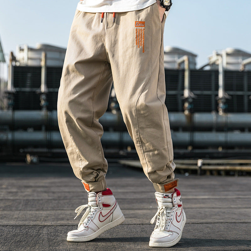 Men's Spring plus Size Retro Sports Loose Casual Trousers Men's Cargo Pant