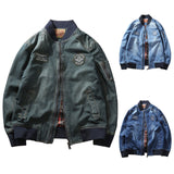 Varsity Jacket For Men Baseball Jackets Men's Denim Jacket Casual Baseball Uniform Coat Top